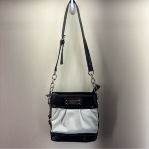 Chaps Crossbody Bag Black and White